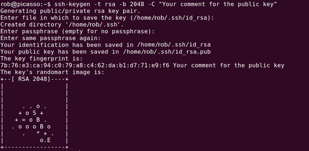Example RSA Keygen Output