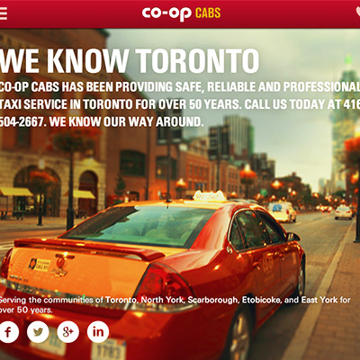 Co-op Cabs Website Thumbnail